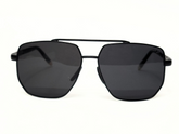 PROSCHE DESIGN Black Square Sunglasses for Men and Women - Dark Tinted Lenses, Metal Frame, Standard Adult Size.